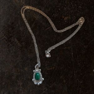 Vintage Bisbee Bob Silver & Malachite Necklace